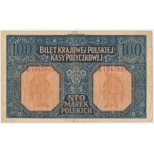 100 mkp 1916 jenerał - Nummerierung in 7 Ziffern - selten