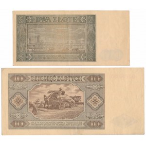 2 a 10 zlatých 1948 - sada (2ks)