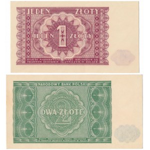 1 i 2 złote 1946 - zestaw (2szt)