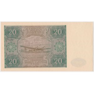 20 złotych 1946 - duża litera