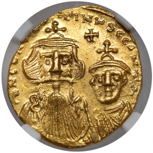 Byzanc, Konstantin II. a Konstantin IV. (641-668 n. l.), Solidus Constantinople