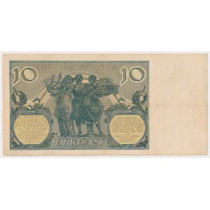 10 Zloty 1926 - Ser.CX - Stückelung im Wasserzeichen