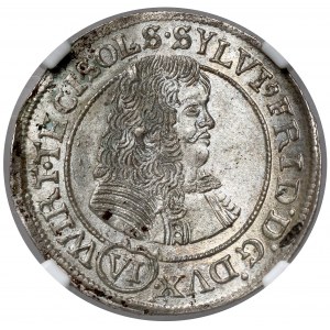 Śląsk, Sylwiusz Fryderyk, 6 krajcarów 1674 SP, Oleśnica