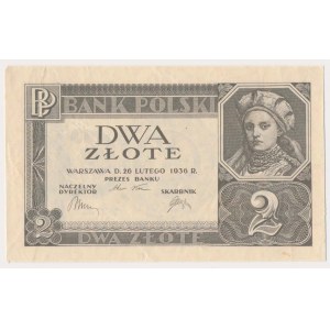 2 Zloty 1936 - ohne Unterdruck, Serie und Nummerierung