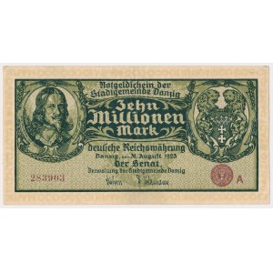 Danzig, 10 Millionen Mark 1923 - A - ERSTATTUNG