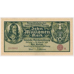 Gdansk, 10 miliónov mariek 1923 - A - REFUND