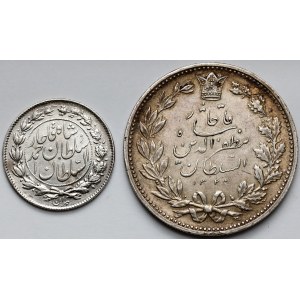 Iran, 5000 Dinar 1902 und 1000 Dinar 1909 - Satz (2 Stck.)