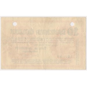 Danzig 10 guldenov 1923 - október - zrušené - RARE