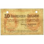 Gdaňsk 10 guldenů 1923 - říjen - zrušeno - RARE