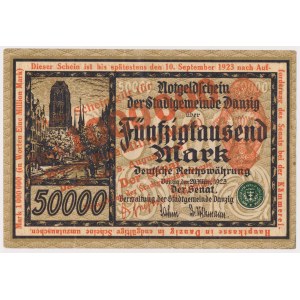 Gdaňsk, 1 milión mariek 1923 - PREDTLAČ