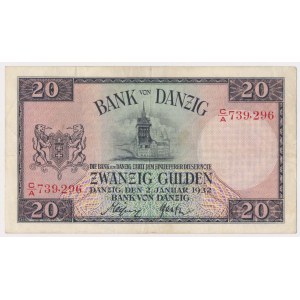 Danzig, 20 guldenov 1932 - C/A