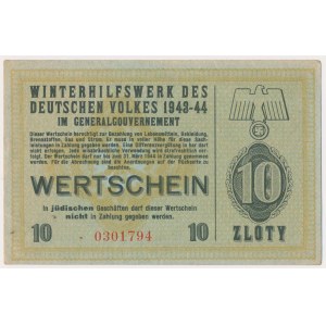 Zimná pomoc nemeckému obyvateľstvu, 10 zlotých 1943-1944