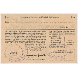 Winterhilfe für die deutsche Bevölkerung, 1 Mark 1942-1943 - C