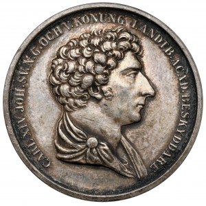 Schweden, Karl XIV. Johann (1818-1844) Medaille ohne Datum - Stundande skördar mödornas lön