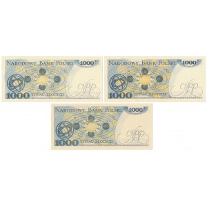 1.000 złotych 1975-1982 - KOMPLET roczników (3szt)