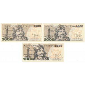 2.000 złotych 1977-1982 - KOMPLET roczników (3szt)
