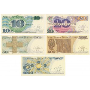 Sada 10 kusov - 1 000 libier 1979-1982 (5 ks)