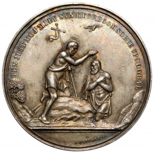 Krstná medaila Na pamiatku krstu 1872 - Herkner - striebro