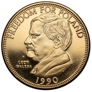 Medal 1990 - Lech Wałęsa / Freedom of Poland
