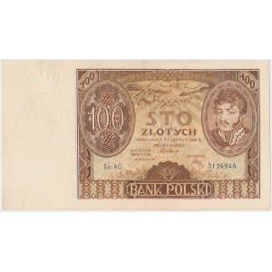 100 zlatých 1932 - dvě čárky ve vodoznaku