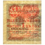 1 grosz 1924 - CU❉ - lewa połowa