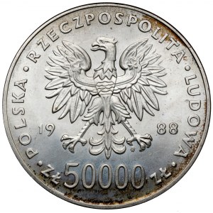50 000 zlatých 1988 Pilsudski - s bradou