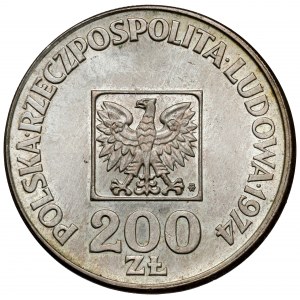 Destrukt 200 złotych 1974 XXX lat PRL - wypłynięcie rantu