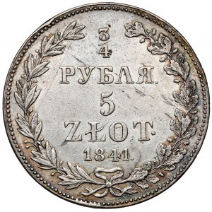 3/4 rublu = 5 zlotých 1841 MW, Varšava