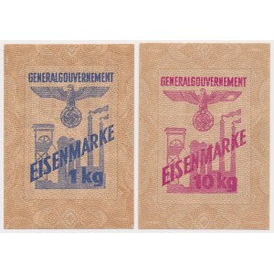 General Government, Eisenmarke 1 und 10 kg (2Stk)