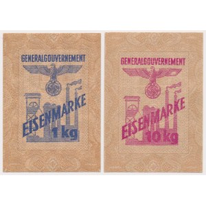 Generalne Gubernatorstwo, Eisenmarke 1 i 10 kg (2szt)