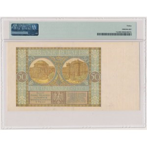 50 Zloty 1929 - ohne Serie und Nummerierung, breiter Rand