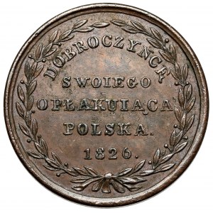 Medaile, Polsko svému mecenáši 1826 - bronzová