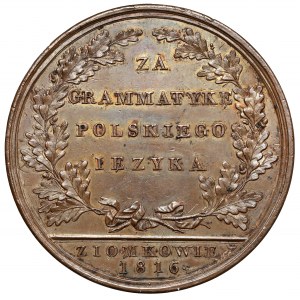 Medaille, Onufry Kopczyński 1816 - Für die Grammatik der polnischen Sprache