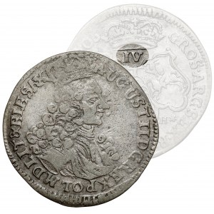 August II. der Starke, Sixpence Moskau 1706 EPH - fehlerhafte Bezeichnung IV