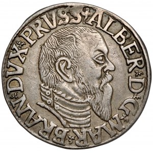 Prusko, Albrecht Hohenzollern, Trojak Königsberg 1544 - v límci