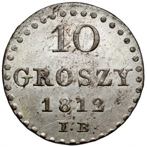 Księstwo Warszawskie, 10 groszy 1812 IB