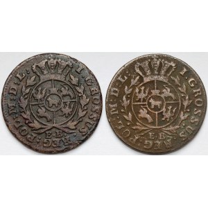 Poniatowski, 1780 a 1785 EB penny - sada (2ks)