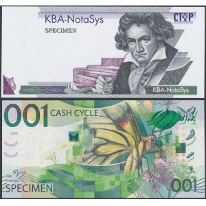 TestNote, KBA NotaSys - Beethoven a 001 Peňažný cyklus - vzor (2 ks)