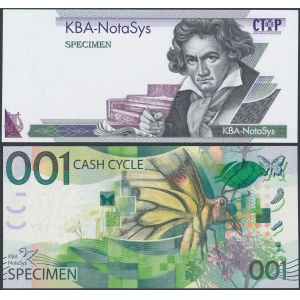 TestNote, KBA NotaSys - Beethoven i 001 Cash Cycle - Specimen (2szt)
