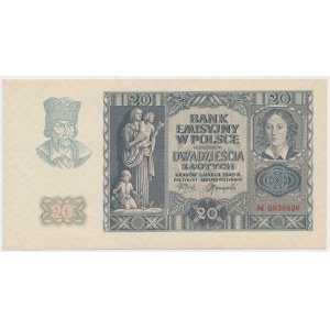 20 złotych 1940 - N