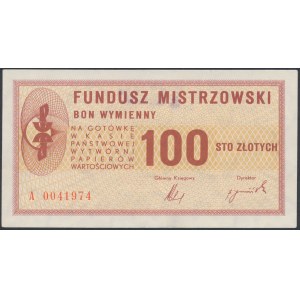 PWPW, směnný poukaz Master Fund - 100 PLN 1982 pro Jana Moczydłowského