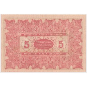 Częstochowa, 5 rublů 1915 - D