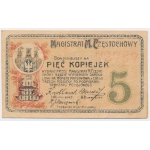 Częstochowa, 5 kopějek 1916 - 5 figurek