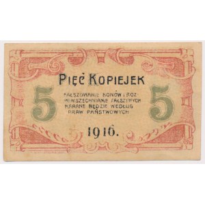 Częstochowa, 5 Kopeken 1916 - 5 Figuren