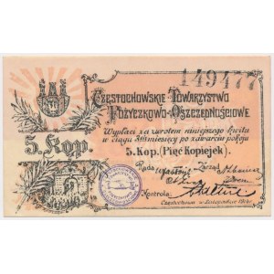 Częstochowa, Hasičský záchranný spolek, 5 kopějek 1914