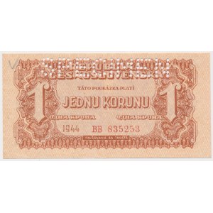 Tschechoslowakei, 1 Krone 1944 - SPECIMEN