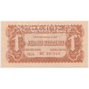 Československo, 1 koruna 1944 - SPECIMEN