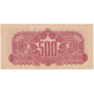 Československo, 500 korún 1944 - SPECIMEN
