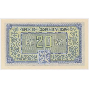 Czechoslovakia, 20 Korun (1945) - Perforated with 3 holes