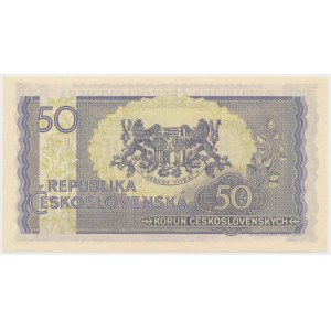 Czechoslovakia, 50 Korun (1945) - Perforated with 3 holes